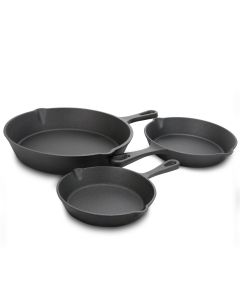 Gibson General Store Addlestone 3 Piece Preseasoned Cast Iron Skillet Set